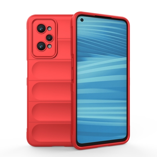 

For Realme GT2 Magic Shield TPU + Flannel Phone Case(Red)