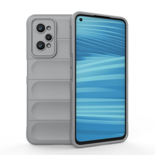 

For Realme GT2 Magic Shield TPU + Flannel Phone Case(Grey)