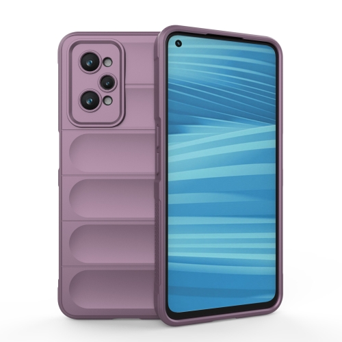 

For Realme GT2 Magic Shield TPU + Flannel Phone Case(Purple)