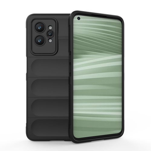 

For Realme GT2 Pro Magic Shield TPU + Flannel Phone Case(Black)