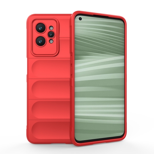 

For Realme GT2 Pro Magic Shield TPU + Flannel Phone Case(Red)