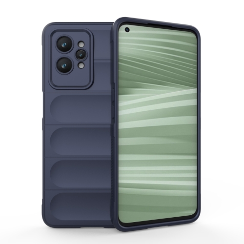 

For Realme GT2 Pro Magic Shield TPU + Flannel Phone Case(Dark Blue)