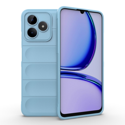 

For Realme C53 4G Magic Shield TPU + Flannel Phone Case(Light Blue)