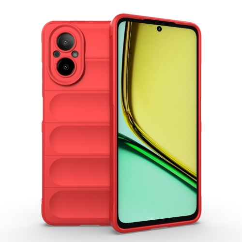 

For Realme C67 4G Global Magic Shield TPU + Flannel Phone Case(Red)