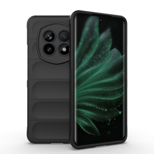 

For Realme P2 Pro 5G Global Magic Shield TPU + Flannel Phone Case(Black)