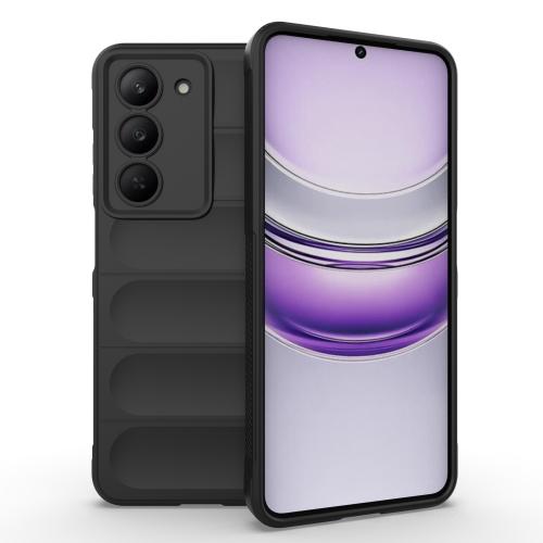 

For Realme V60 Pro / 14x 5G Global Magic Shield TPU + Flannel Phone Case(Black)