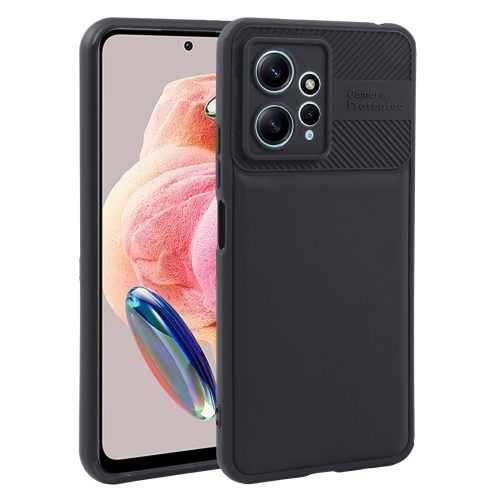 

For Xiaomi Redmi Note 10S Twill Texture TPU Shockproof Phone Case(Black)
