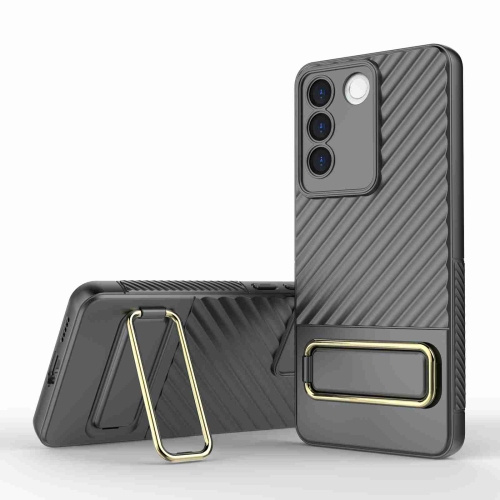

For vivo S16e 5G Wavy Textured Phone Case (Grey)
