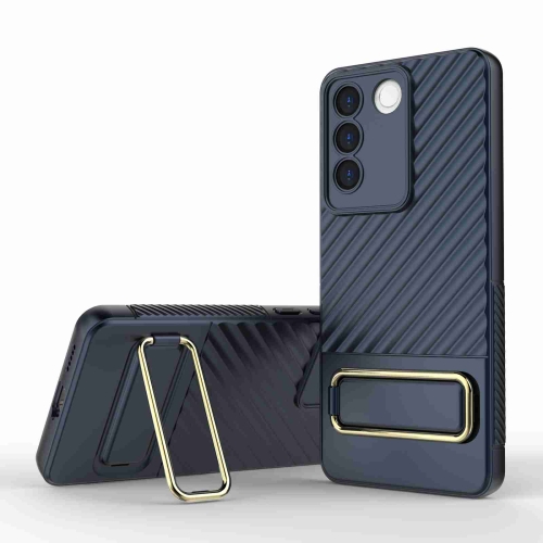 

For vivo S16e 5G Wavy Textured Phone Case (Blue)