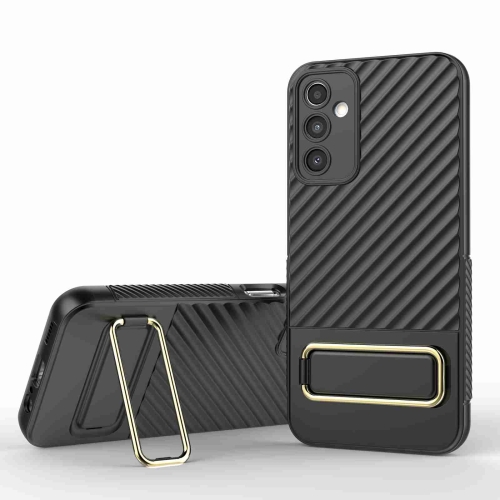 

For Samsung Galaxy A14 5G Wavy Textured Phone Case (Black)