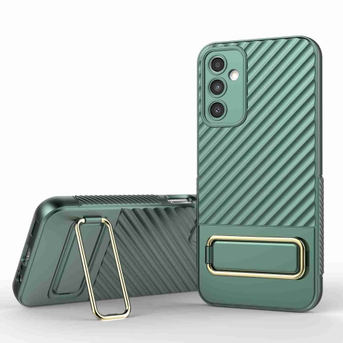 

For Samsung Galaxy A14 5G Wavy Textured Phone Case (Green)