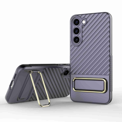 

For Samsung Galaxy S23+ 5G Wavy Textured Phone Case (Purple)