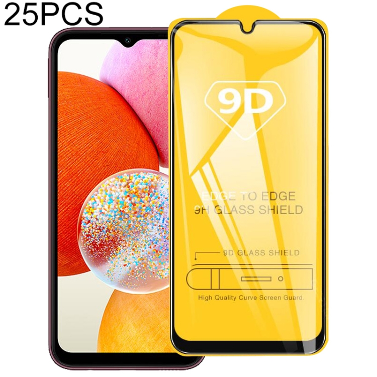 

For Samsung Galaxy A14 5G 25pcs 9D Full Glue Full Screen Tempered Glass Film
