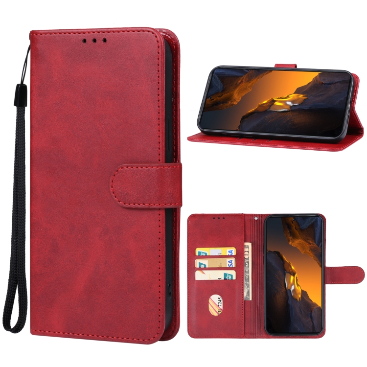 

For Xiaomi Poco F5 Leather Phone Case(Red)