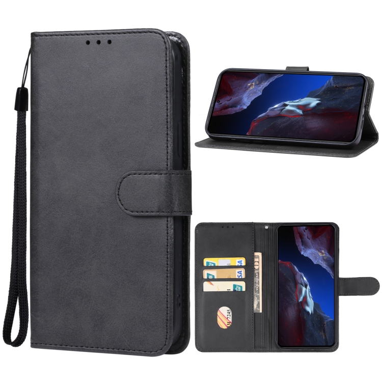

For Xiaomi Poco F5 Pro Leather Phone Case(Black)