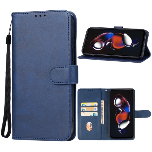 

For Xiaomi Redmi Note 12T Pro Leather Phone Case(Blue)