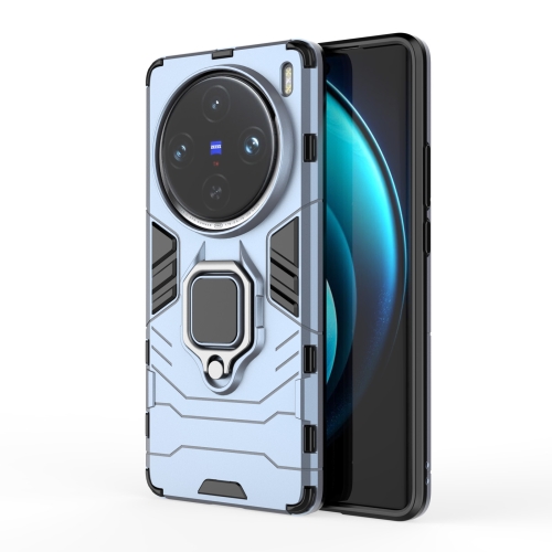 

For vivo X100 Pro 5G Magnetic Ring Holder PC + TPU Phone Case(Navy Blue)