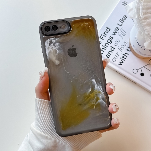 

For iPhone 8 Plus / 7 Plus Oil Painting Electroplating TPU Phone Case(Grey)