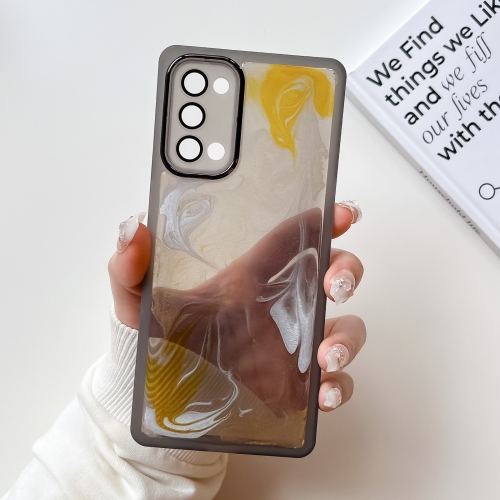 

For OPPO Reno5 Pro Oil Painting Electroplating TPU Phone Case(Grey)