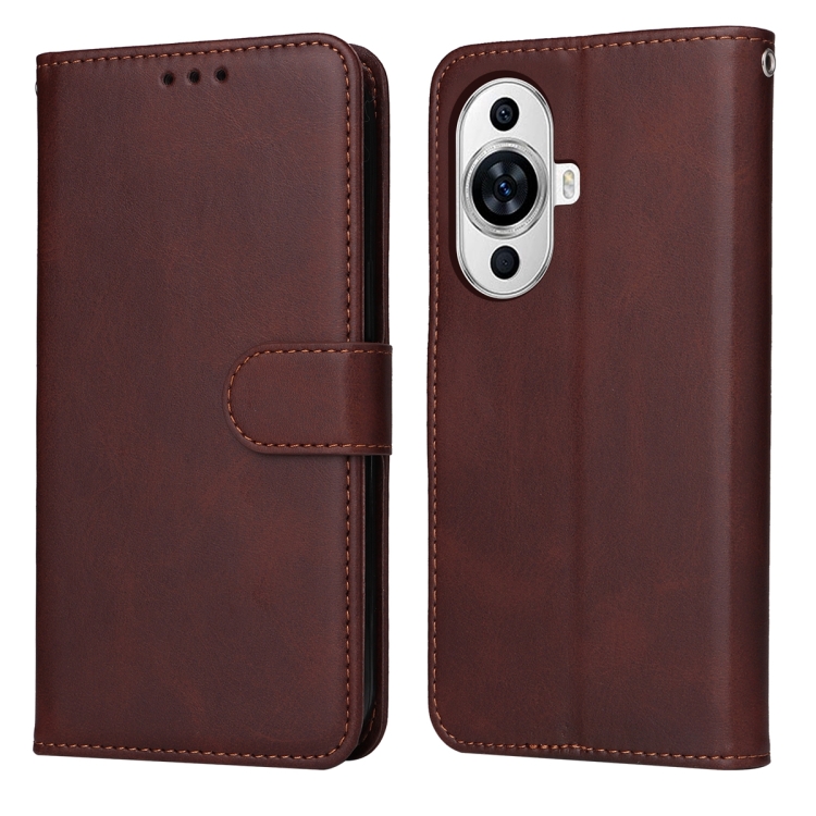 

For Huawei nova 11 Classic Calf Texture Flip Leather Phone Case(Brown)