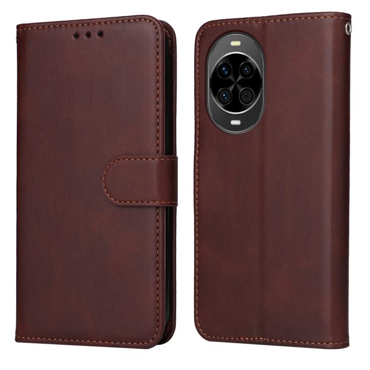 

For Huawei nova 14 Classic Calf Texture Flip Leather Phone Case(Brown)