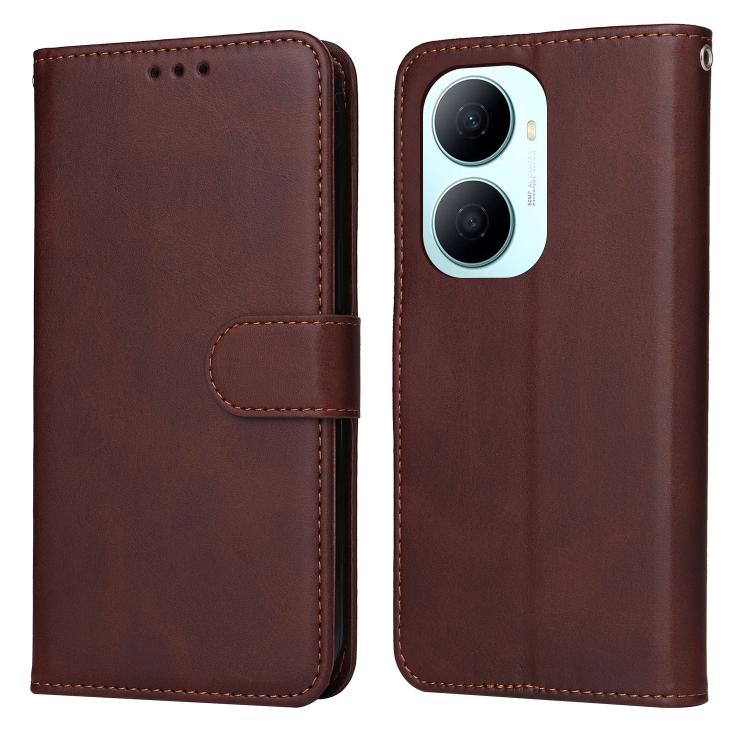 

For Huawei Enjoy 80 Plus Classic Calf Texture Flip Leather Phone Case(Brown)