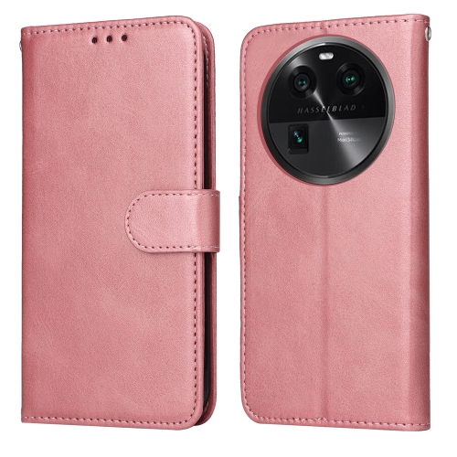 

For OPPO Find X6 Pro Classic Calf Texture Flip Leather Phone Case(Rose Gold)