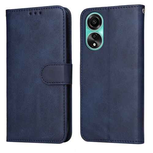 

For OPPO A78 4G Classic Calf Texture Flip Leather Phone Case(Blue)