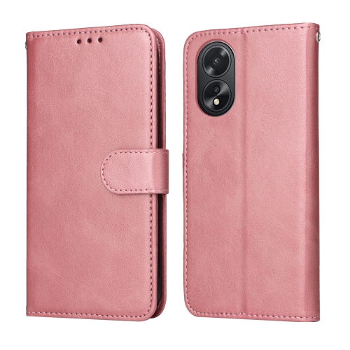 

For OPPO A38 4G / A18 4G Global Classic Calf Texture Flip Leather Phone Case(Rose Gold)