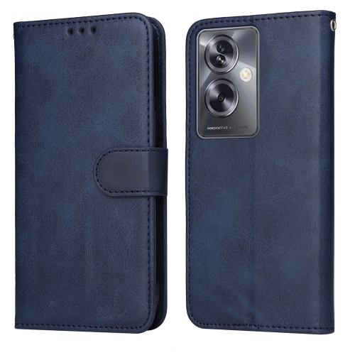 

For OPPO A79 5G Classic Calf Texture Flip Leather Phone Case(Blue)