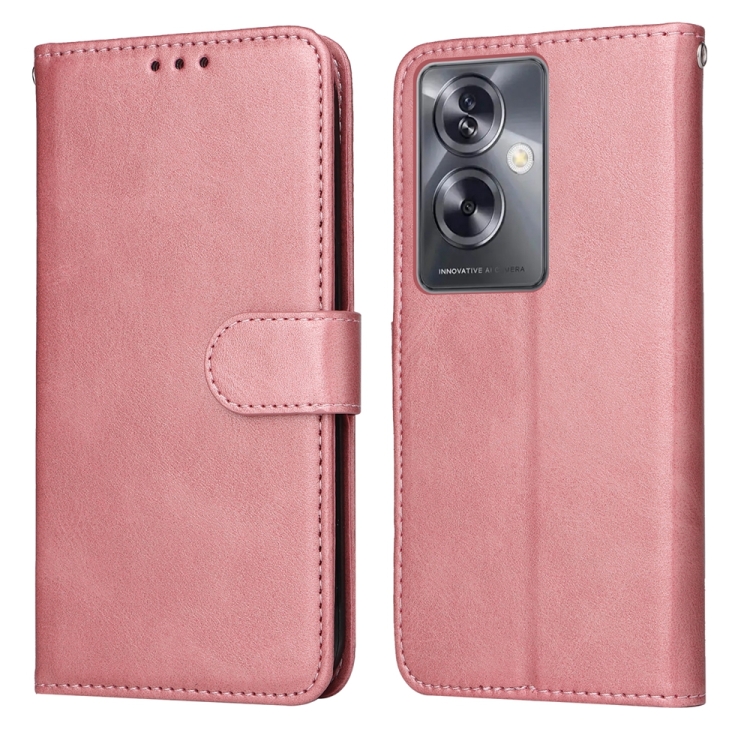 

For OPPO A79 5G Classic Calf Texture Flip Leather Phone Case(Rose Gold)