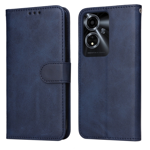 

For OPPO A59 5G / A2m Classic Calf Texture Flip Leather Phone Case(Blue)
