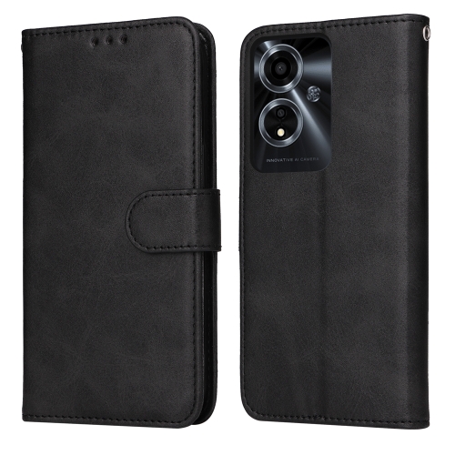 

For OPPO A59 5G / A2m Classic Calf Texture Flip Leather Phone Case(Black)