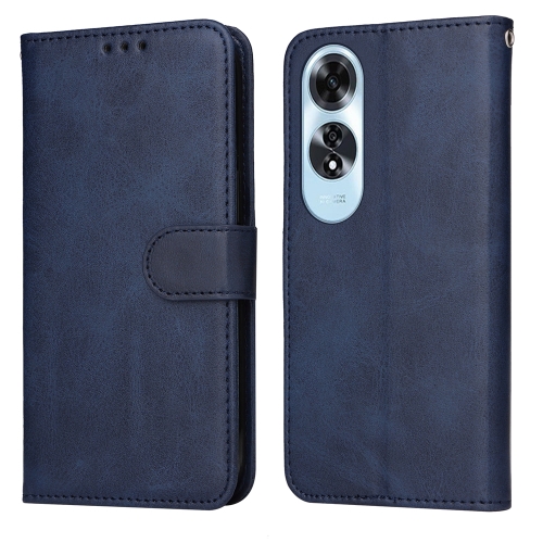 

For OPPO A60 4G Global Classic Calf Texture Flip Leather Phone Case(Blue)