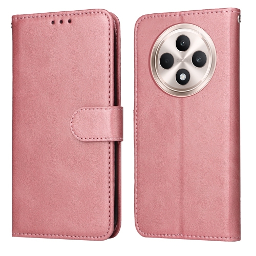 

For OPPO Reno12 F 5G Global Classic Calf Texture Flip Leather Phone Case(Rose Gold)