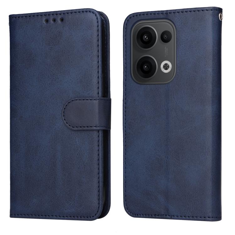 

For OPPO Reno13 / Reno14 Global Classic Calf Texture Flip Leather Phone Case(Blue)