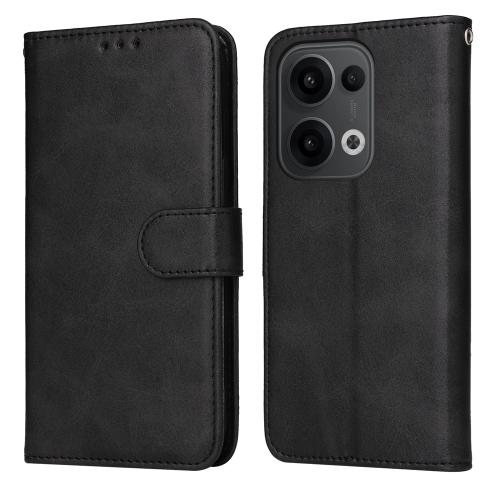 

For OPPO Reno13 Global Classic Calf Texture Flip Leather Phone Case(Black)