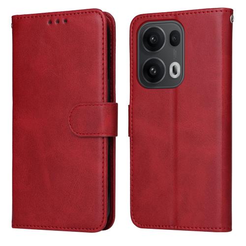 

For OPPO Reno13 Pro Global Classic Calf Texture Flip Leather Phone Case(Red)