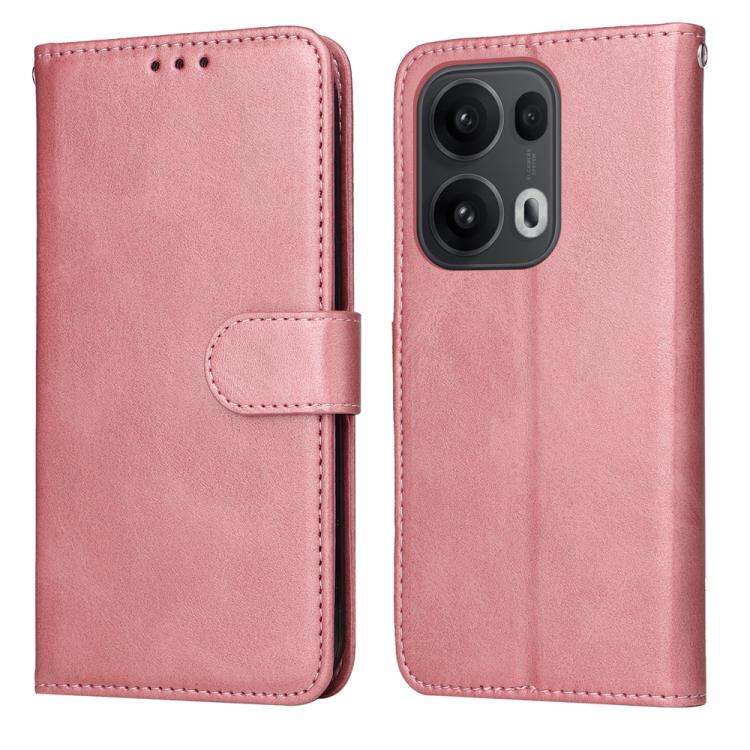 

For OPPO Reno13 Pro / Reno14 Pro Global Classic Calf Texture Flip Leather Phone Case(Rose Gold)