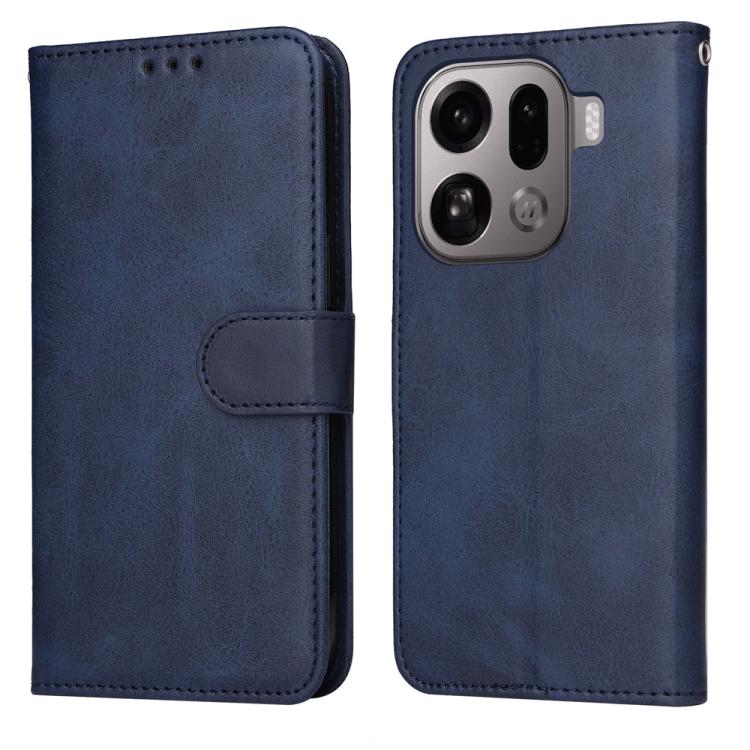 

For OPPO Find X9 Pro Classic Calf Texture Flip Leather Phone Case(Blue)
