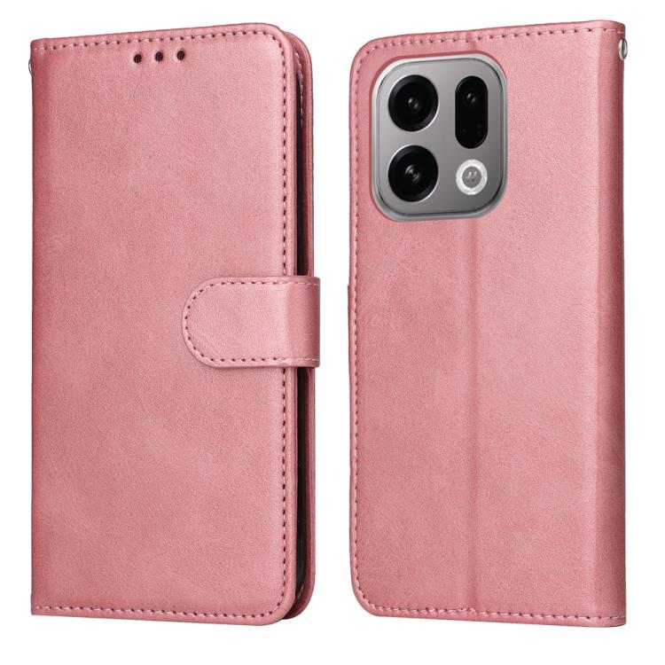 

For OPPO Find X9 Classic Calf Texture Flip Leather Phone Case(Rose Gold)
