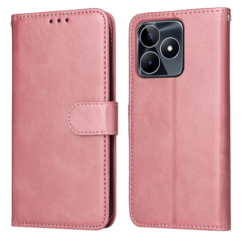 

For Realme C53 / Narzo N53 Classic Calf Texture Flip Leather Phone Case(Rose Gold)