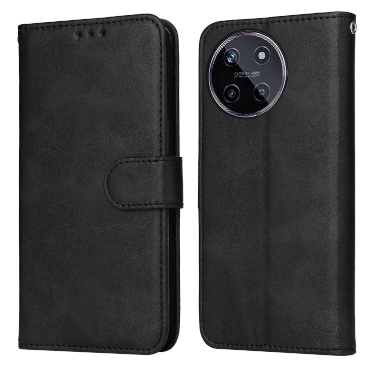 

For Realme 11 4G Global Classic Calf Texture Flip Leather Phone Case(Black)