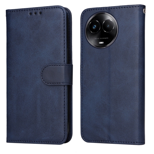 

For Realme C67 5G Global / 11 5G Taiwan Version Classic Calf Texture Flip Leather Phone Case(Blue)