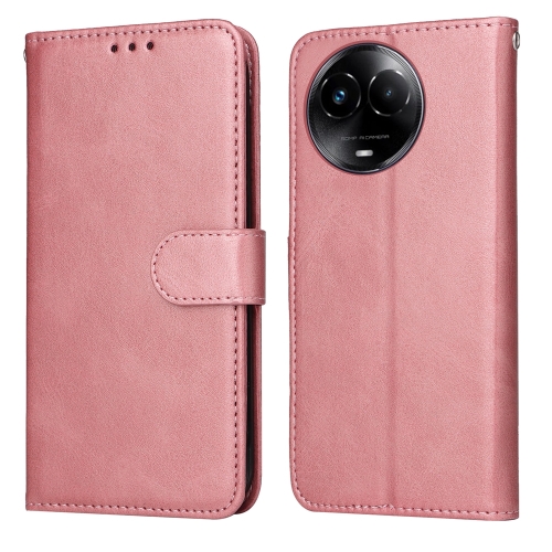 

For Realme C67 5G Global / 11 5G Taiwan Version Classic Calf Texture Flip Leather Phone Case(Rose Gold)