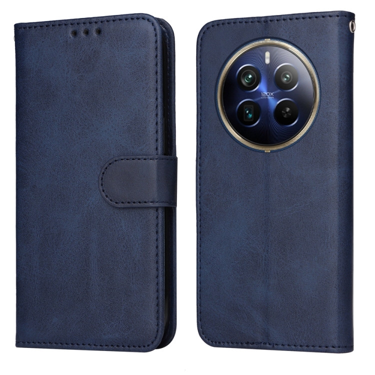 

For Realme 12 Pro+ Classic Calf Texture Flip Leather Phone Case(Blue)