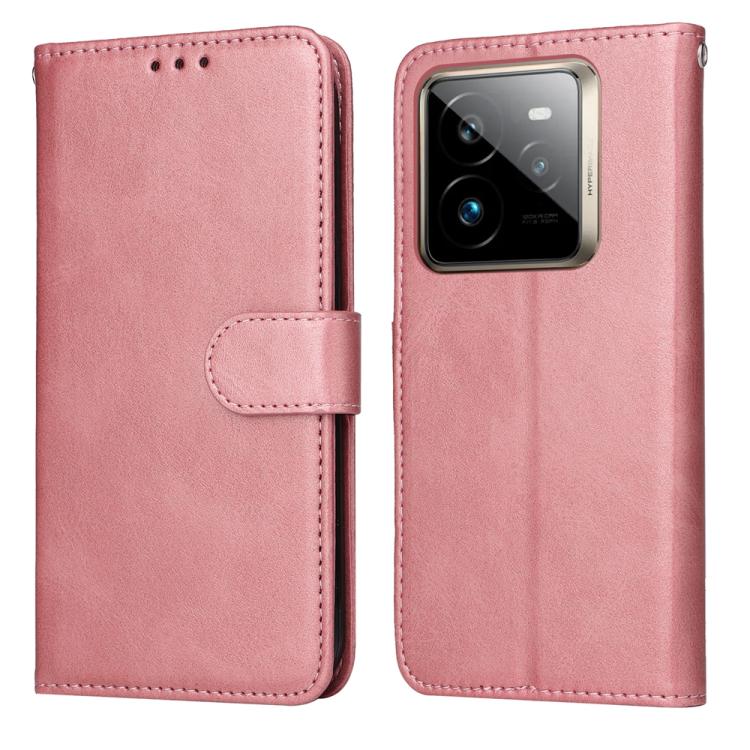 

For Realme GT 7 Pro Classic Calf Texture Flip Leather Phone Case(Rose Gold)