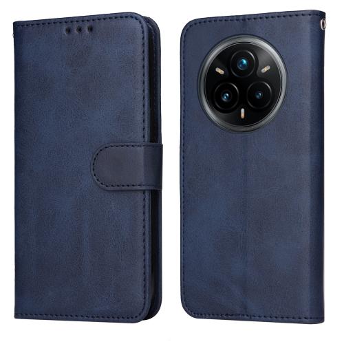 

For Realme 14 Pro+ Global Classic Calf Texture Flip Leather Phone Case(Blue)