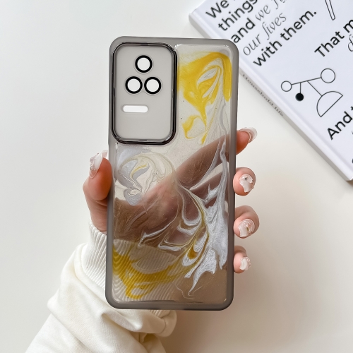 

For Xiaomi Redmi K50 Oil Painting Electroplating TPU Phone Case(Grey)