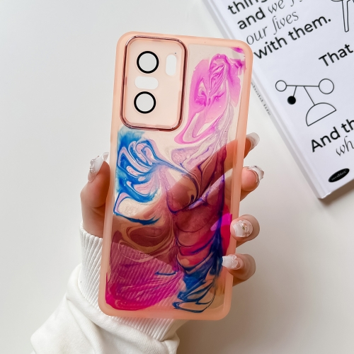 

For Xiaomi Redmi K40 Pro Oil Painting Electroplating TPU Phone Case(Pink)